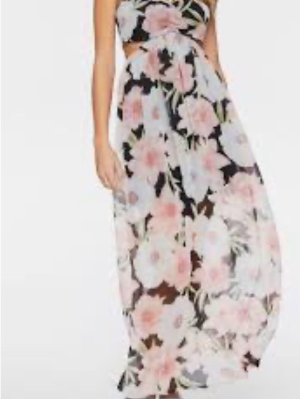Forever 21 Maxi Dress with Blush Pink Floral Print